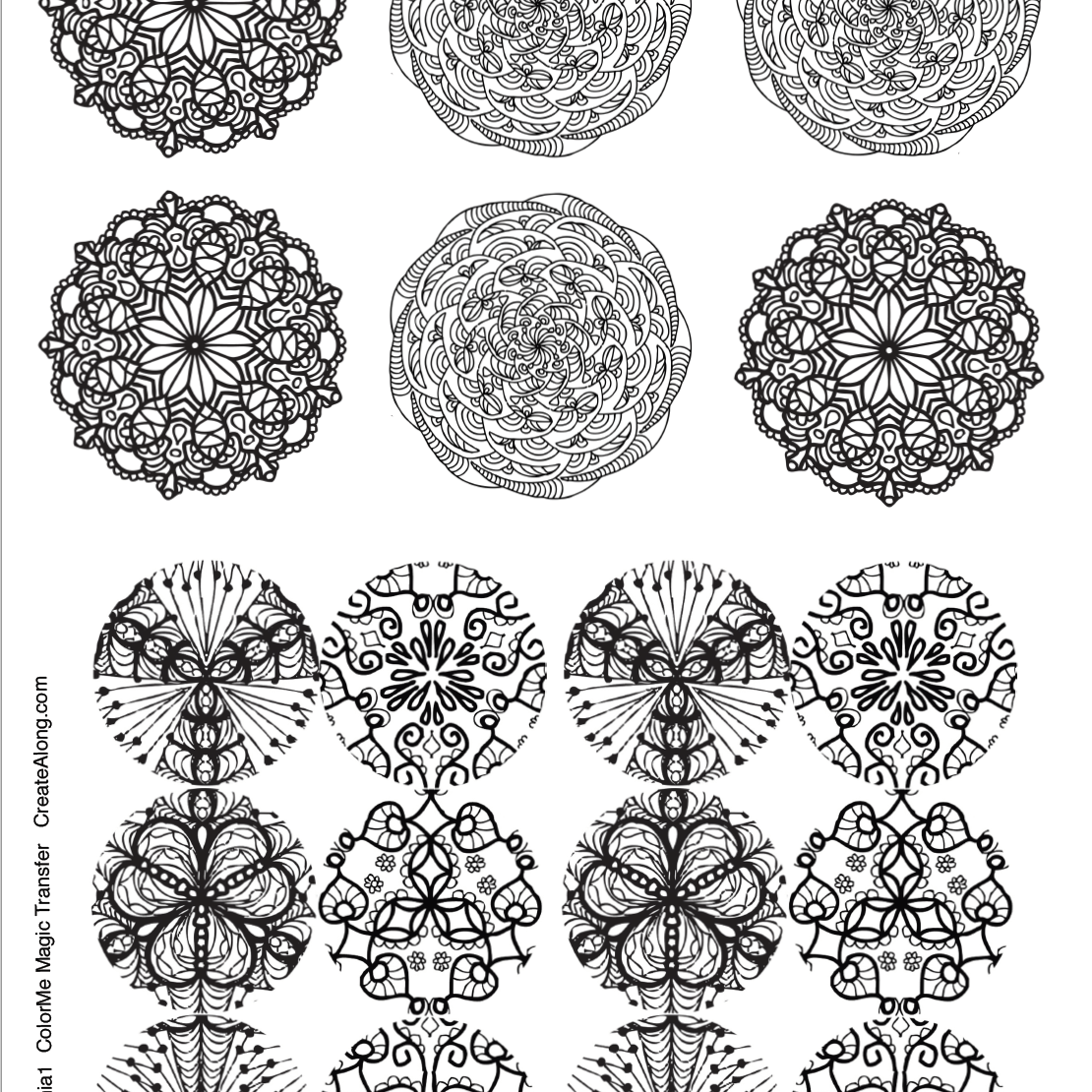 Flower Mandala Transfer Pattern - PDF Digital Download - The