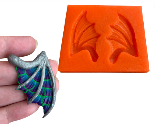 Dragon Bat Devil Wings silicone mold polymer clay UV resin earrings crafting