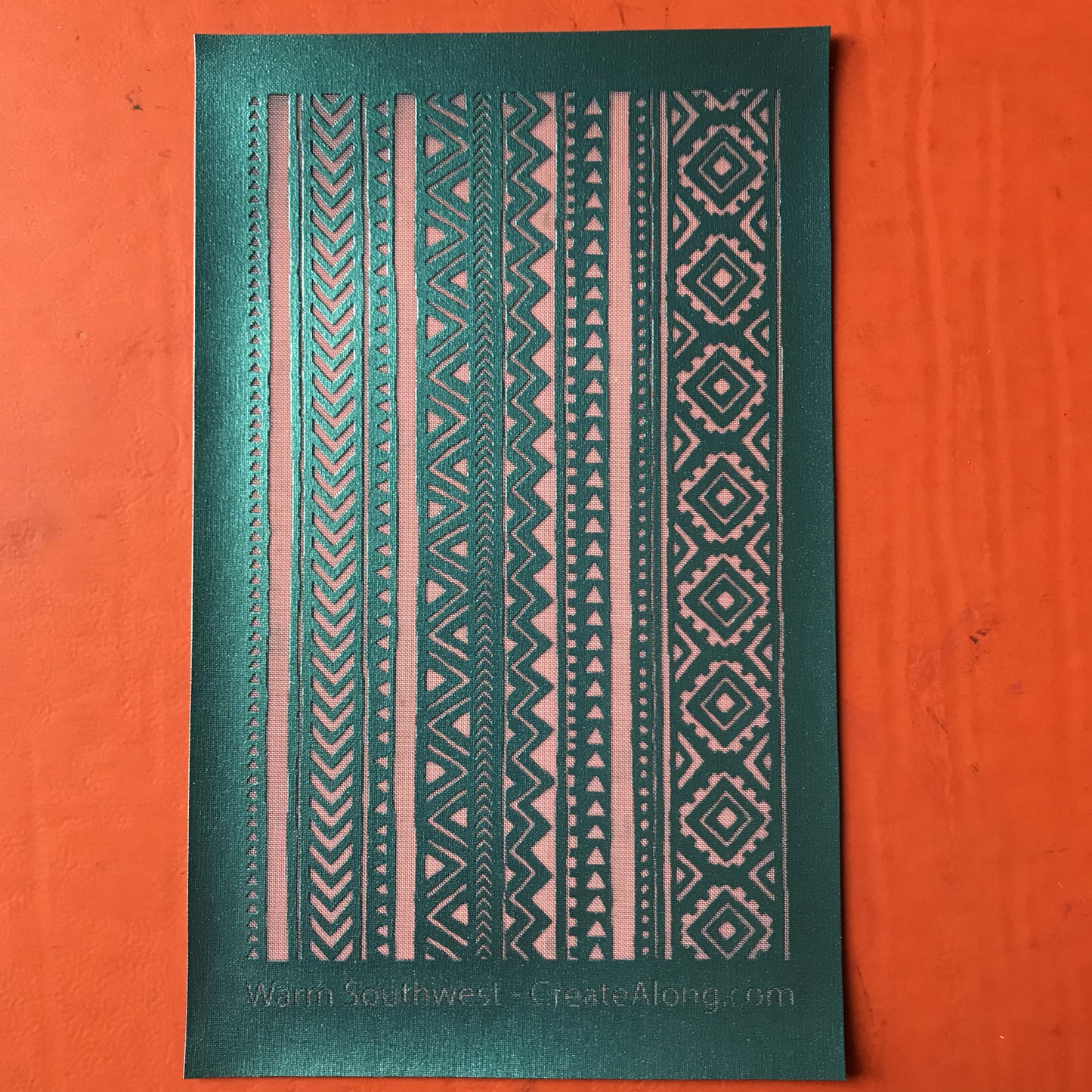 Warm Southwest Silkscreen For Crafting For Polymer Clay + Mixed Media