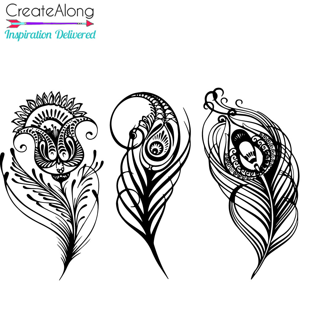 Silkscreen Cindi's Paisley Peacock Feathers polymer clay stencil - Polymer Clay TV tutorial and supplies