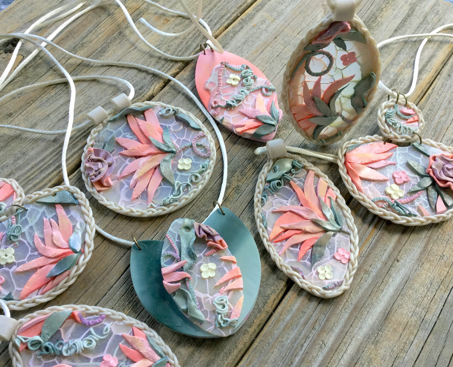 Make a Dimensional Organic Floral Crochet Polymer Clay Slab Online Workshop with Cindi McGee