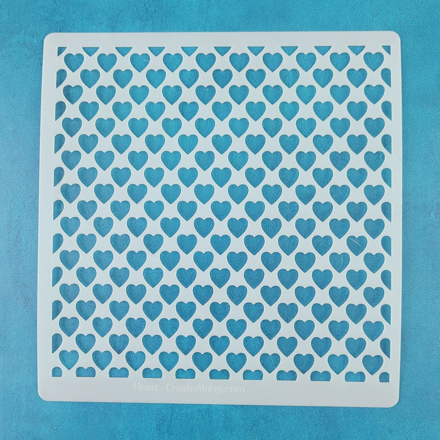 Hearts Basic, Polymer Clay, Stencil, texture sheet