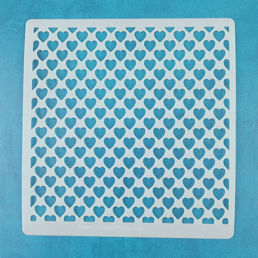 Stencil texture polymer clay jewelry crafting basic Heart pattern for Valentine's Day