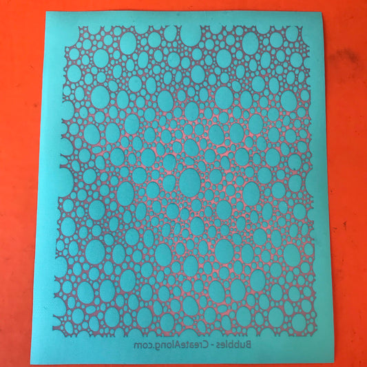 Bubbles Eggs Ovals Pattern Silkscreen Stencil for Polymer Clay, Art Jewelry, Mixed Media