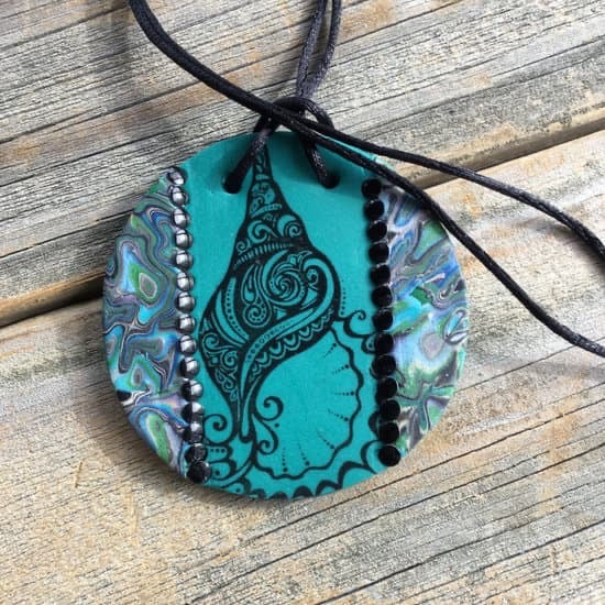 Silkscreen Cindi's Elegant Sea Life polymer clay Stencil Pattern