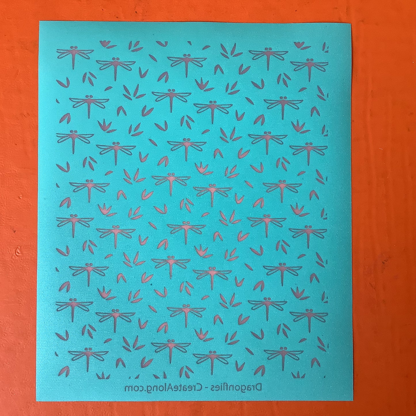 Dragonflies Silkscreen Spring Bug Stencil For Polymer Clay