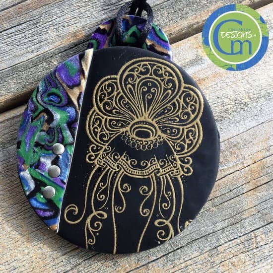 Silkscreen Cindi's Elegant Sea Life polymer clay Stencil Pattern