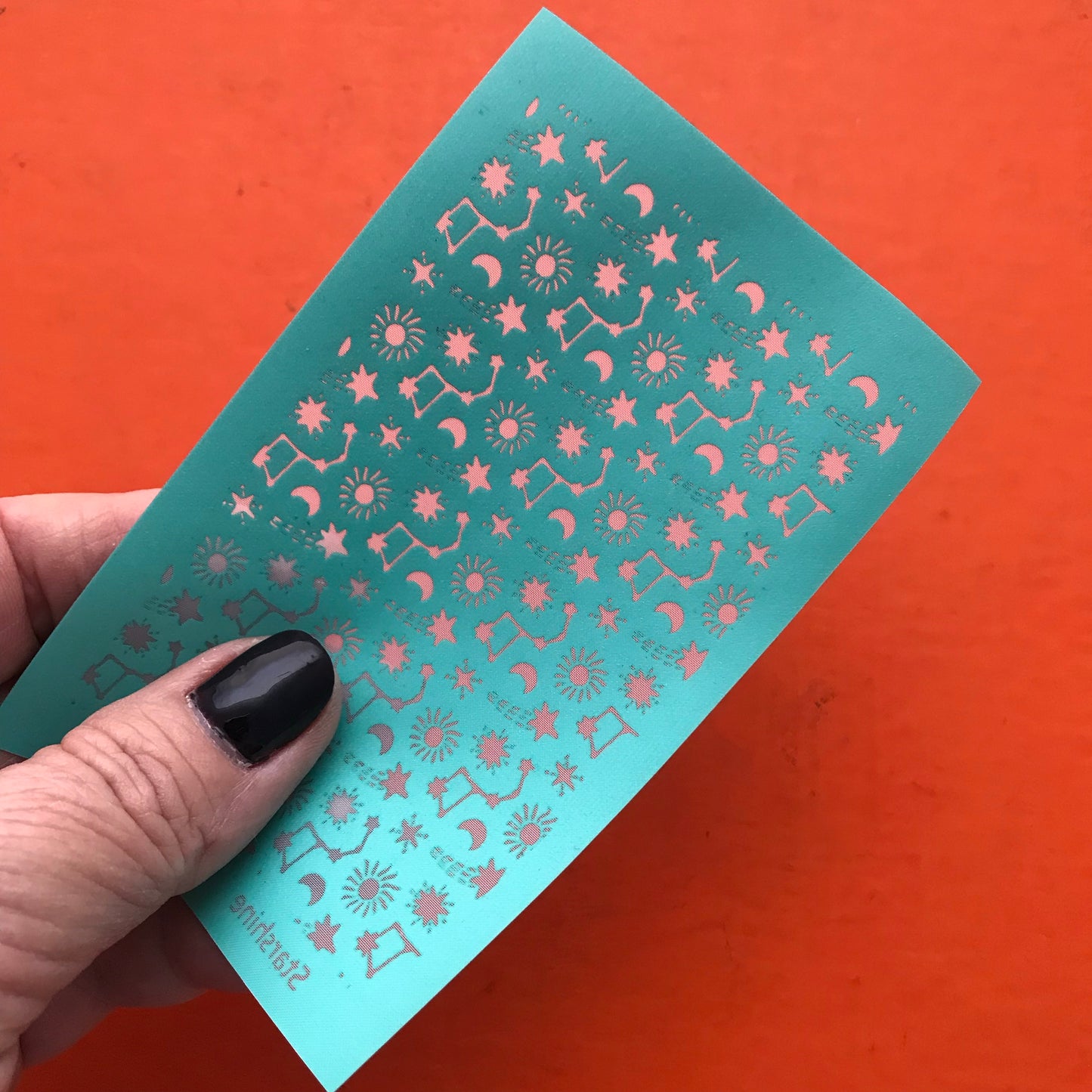 Starshine star sun moon planet Silkscreen For Crafting For Polymer Clay + Mixed Media