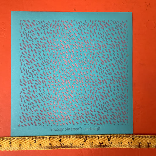 Splashes dashes dash Silkscreen for Polymer Clay and Mixed Media