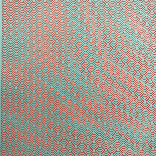 Silkscreen Stencil Art Deco Fish Scales polymer clay