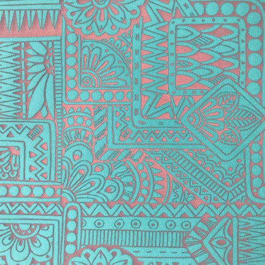 Trip to India Boho Inspired Floral pattern Silkscreen for Polymer Clay and Mixed Media