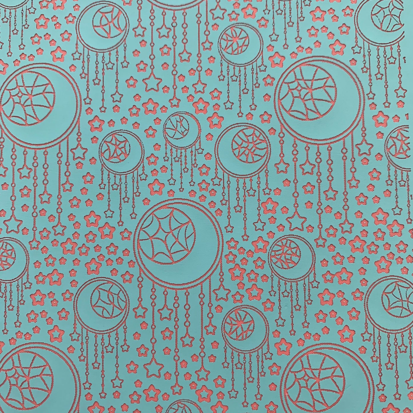 Silkscreen Stencil Moonbeam Dreams for Polymer Clay and Mixed Media
