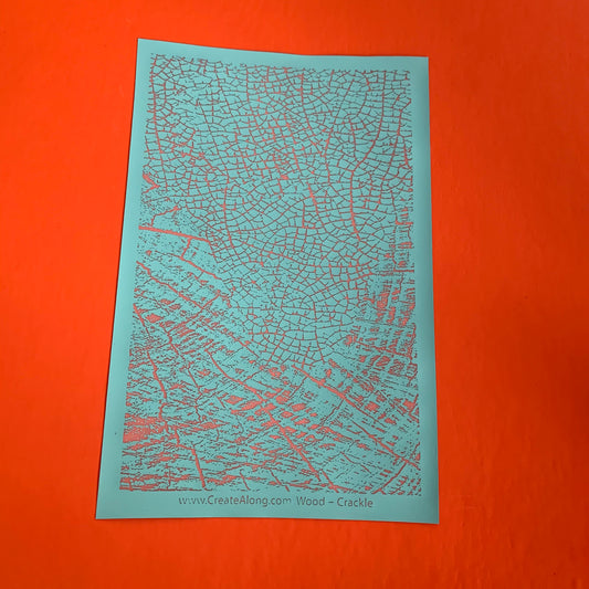 Silkscreen Stencil Wood Grain & Crackle Large pattern for crafting and polymer clay