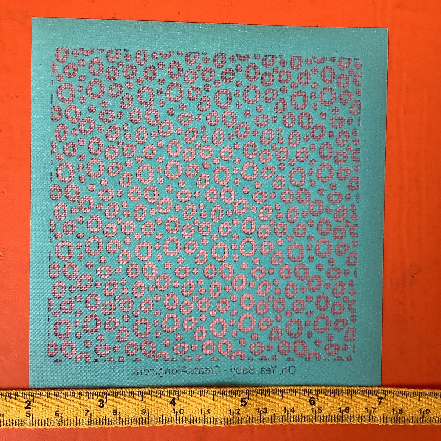 Oh Yeah Baby Silkscreen Circles Round Abstract for Polymer Clay and Mixed Media