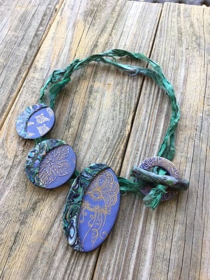 Silkscreen Cindi's Elegant Sea Life polymer clay Stencil Pattern