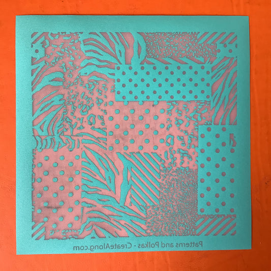 Patterns and Polkas Animal print Silkscreen for Polymer Clay and Mixed Media