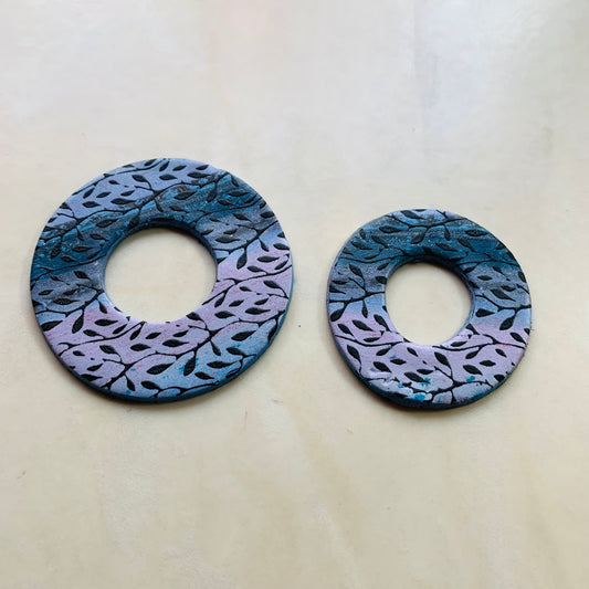 Circle Round donut center cut-out polymer clay cutter set basics Set of 2 - Create Along