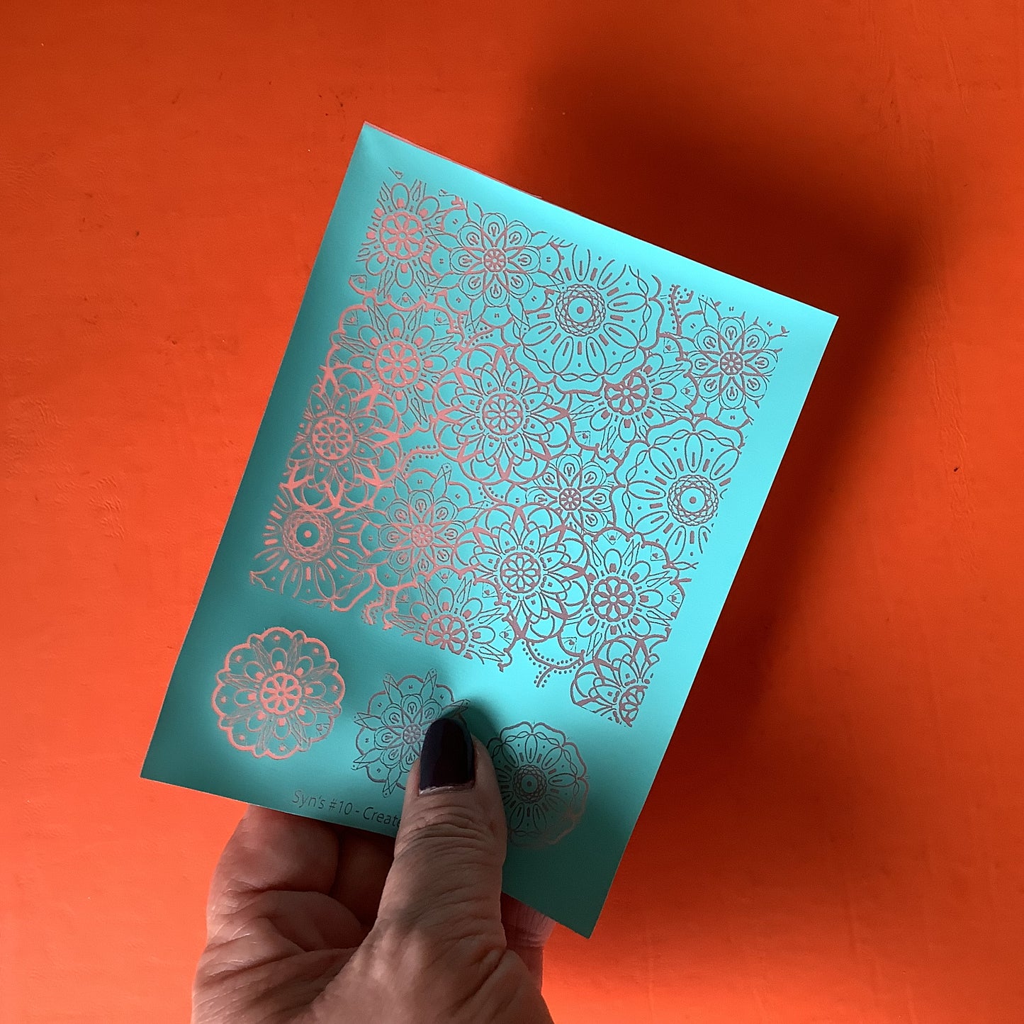 Syn’s #10 Mandala Flowers Silkscreen For Crafting Polymer Clay + Mixed Media