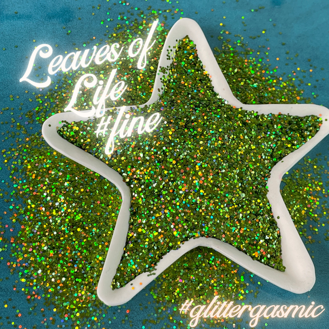 Leaves of Life Glitter holo for pens candles earrings clay resin mugs slime tumblers nail art 2 oz