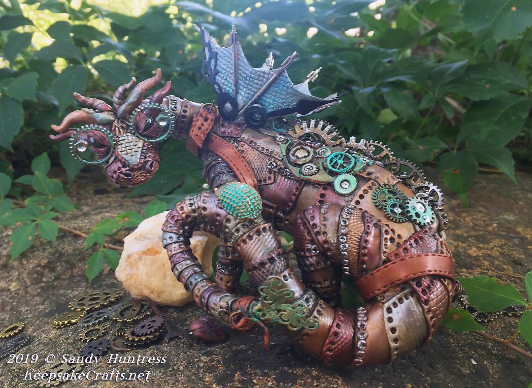 clay sculptures of dragons
