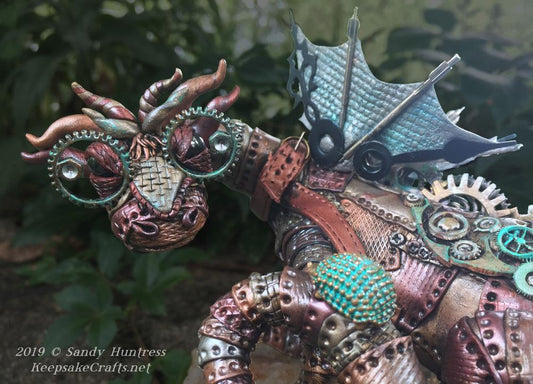 Make an Amazing Steampunk Sculpted Dragon with Polymer Clay Online Workshop with Sandy Huntress