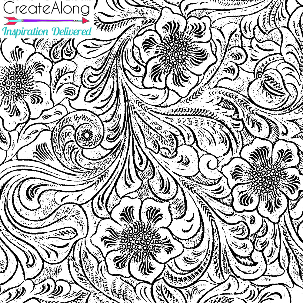 Silkscreen Tooled Leather Faux Stencil for Polymer Clay and Mixed Media - Polymer Clay TV tutorial and supplies