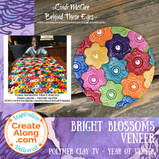 How to use polymer clay to create a bright blossoms floral veneer