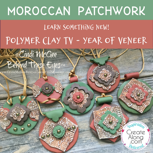 How to Create a Moroccan Patchwork Polymer Clay Veneer - Year of Veneer