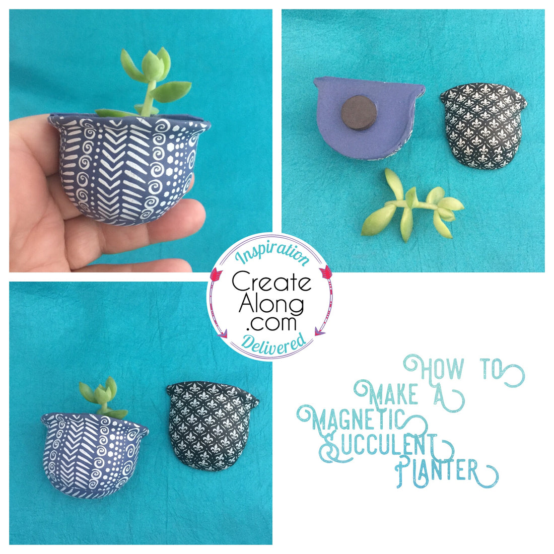 How to make a Magnetic Succulent Planter with Polymer Clay