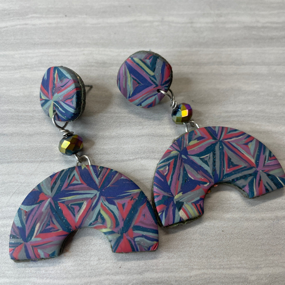 How to use the Create Template to make quilted pattern polymer clay earrings