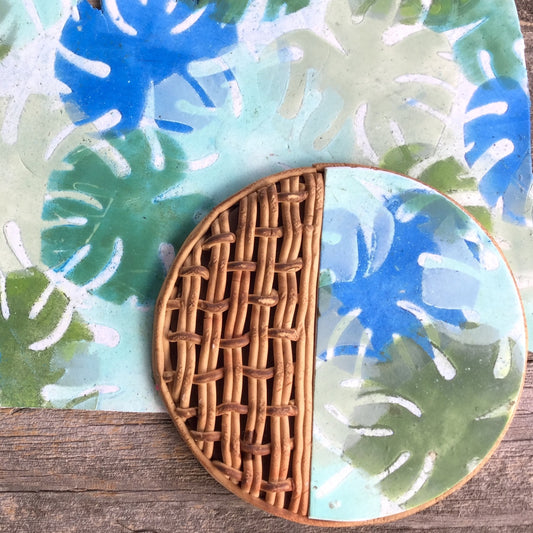 How to Create a Cool Toned Tropical Leaves Polymer Clay Veneer