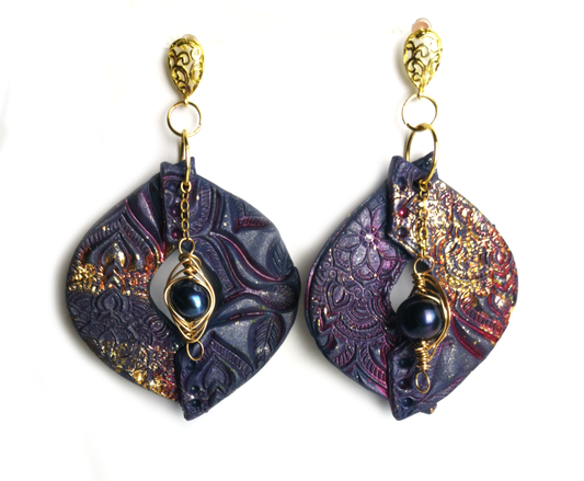 Create These Stunning polymer clay Bzyantine Earrings