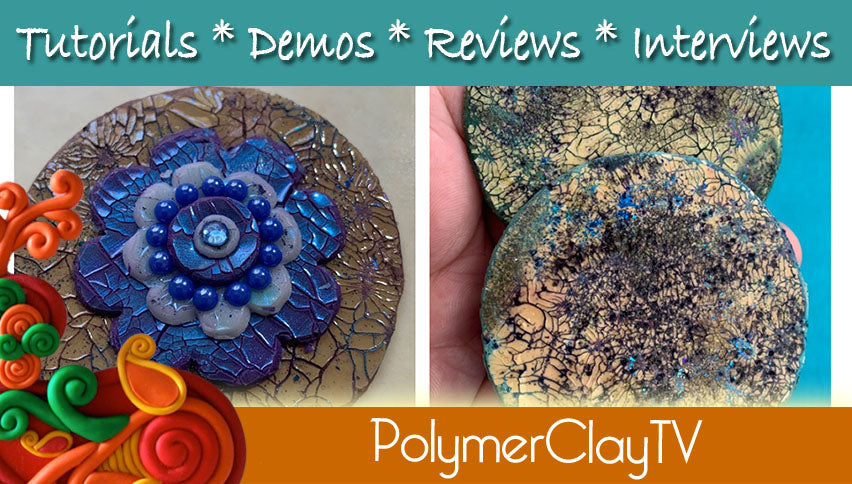 How to Add Crackle and Shimmer to Polymer Clay for Faux Raku look!