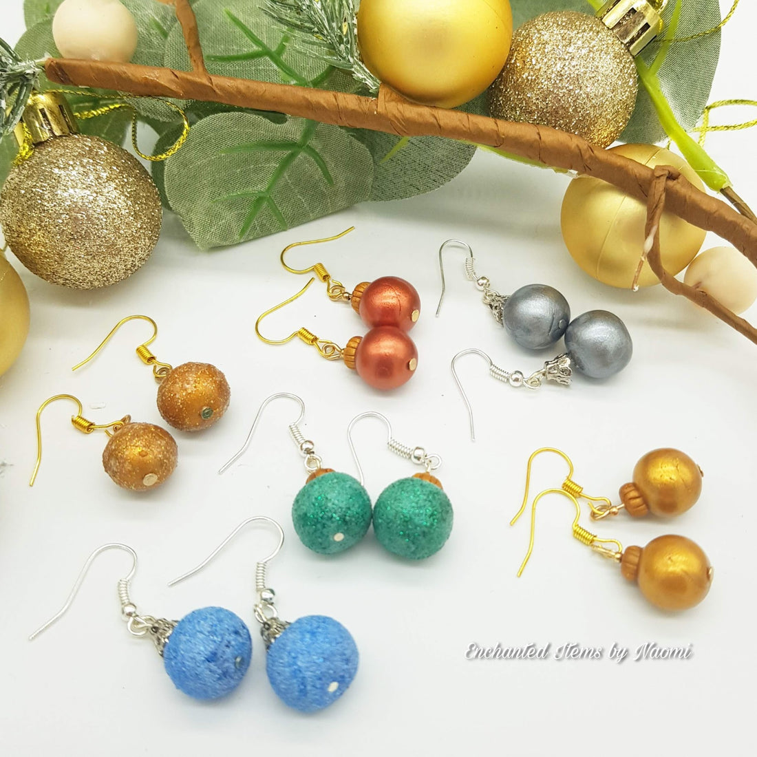 Deck the Halls - and your Ears with these Adorable Polymer Clay Christmas Ornament Earrings