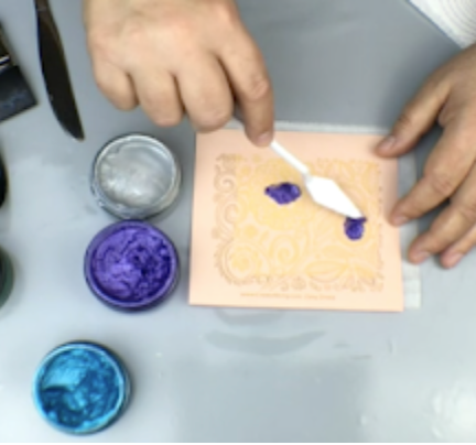 Create a multi color silkscreen palette polymer clay surface technique tutorial