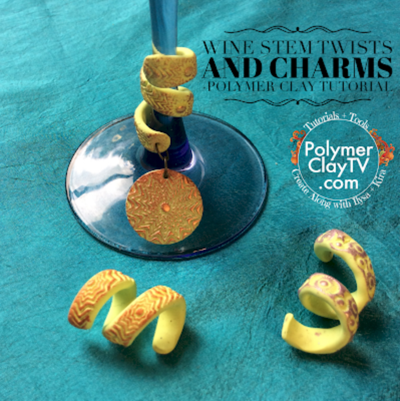 How to make wine glass twists and charms using polymer clay