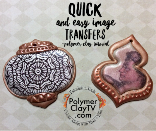 How to use Magic Transfer Paper to create images on your raw polymer clay tutorial