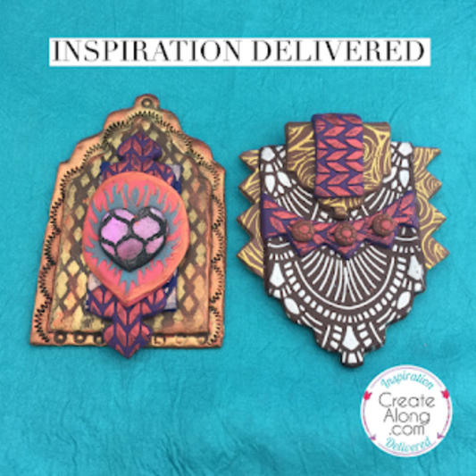 Polymer Clay Shrine Inspiration and Embossed design