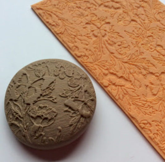 How to create ink and powder veneers using silicone texture sheets and polymer clay