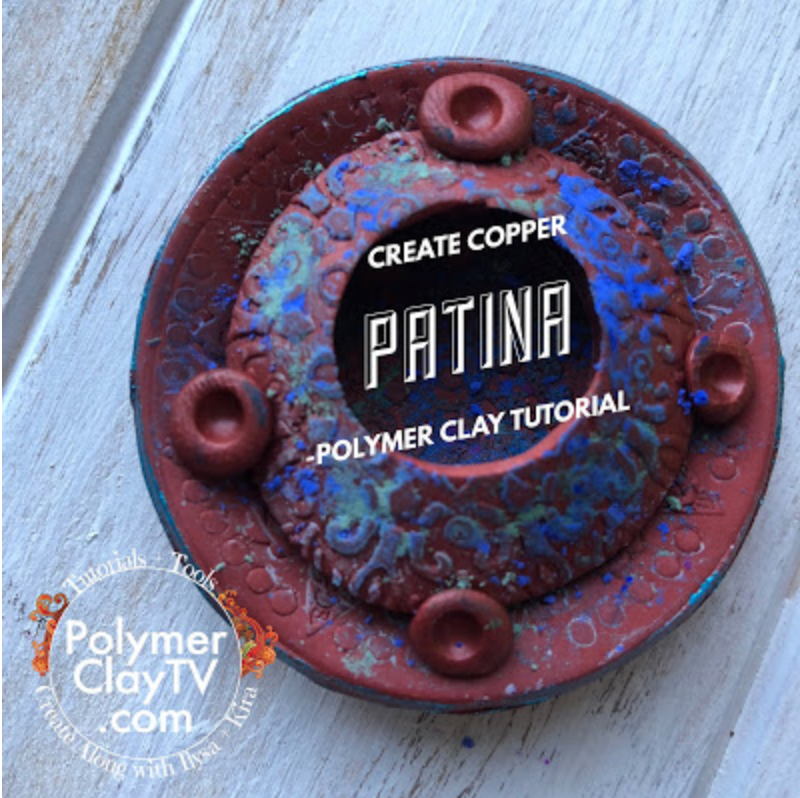 How to create a copper patina with polymer clay and matte pigment powders