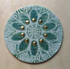 Polymer Clay Tutorial How to stencil a Mandala Veneer and use hot fix cabochons on Polymer Clay TV