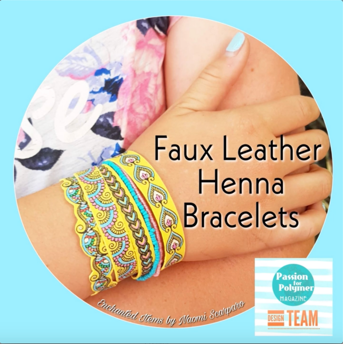 Faux Leather Henna Polymer Clay Bracelets Tutorial