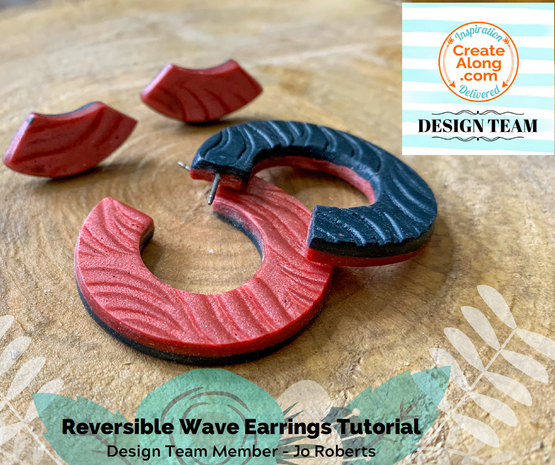 Reversible Wave Polymer Clay Earrings - Learn to Make Your Own with Jo Roberts