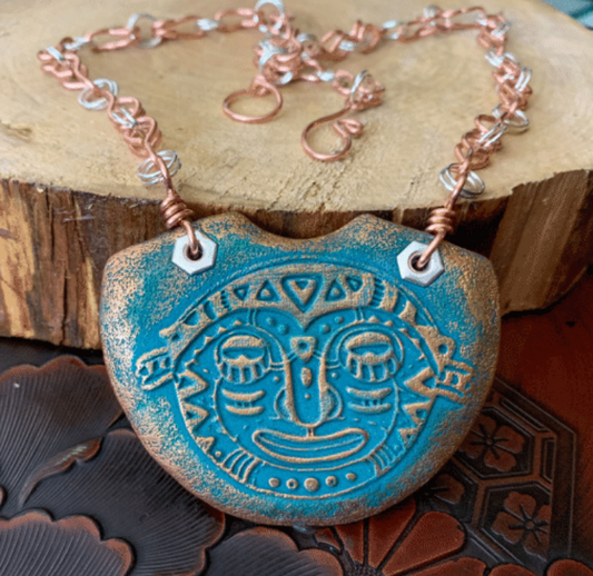 Make a Tribal Relic Polymer Clay Statement Necklace