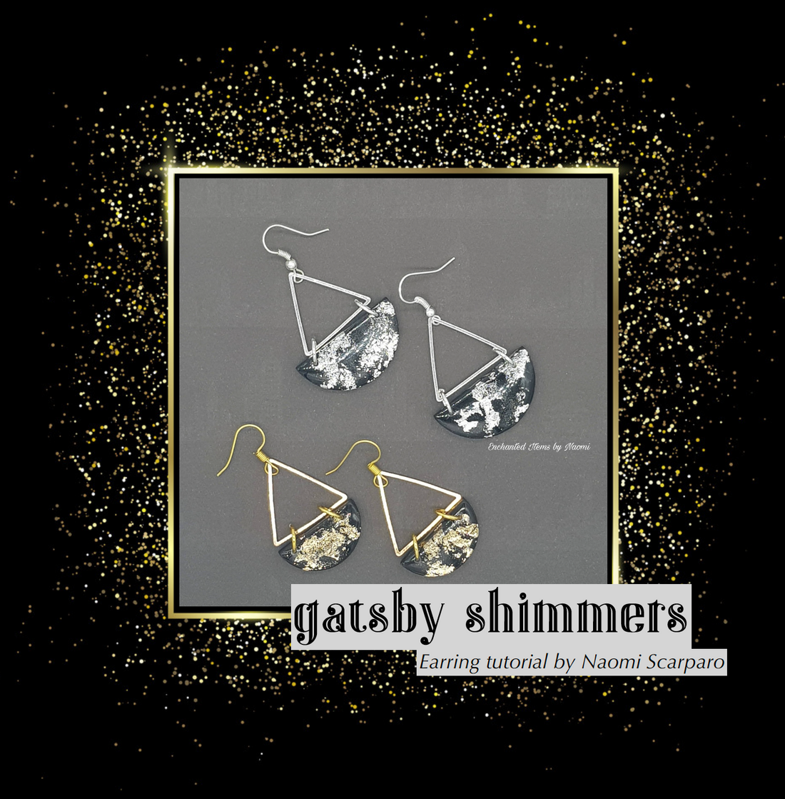 Make Sparkling Gatsby Shimmers Polymer Clay Earrings