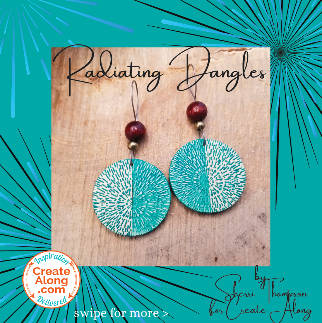 Make Marvelous Radiating Dangles Polymer Clay Earrings