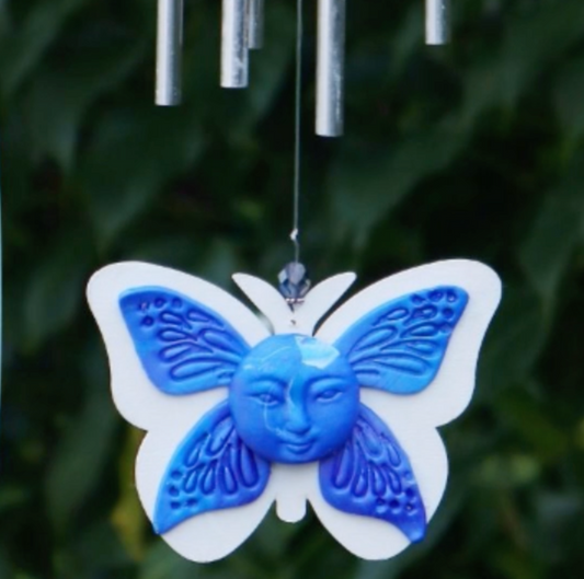 Make Butterfly Wind Chimes with Polymer Clay and items from our Butterfly CreateAlong Box
