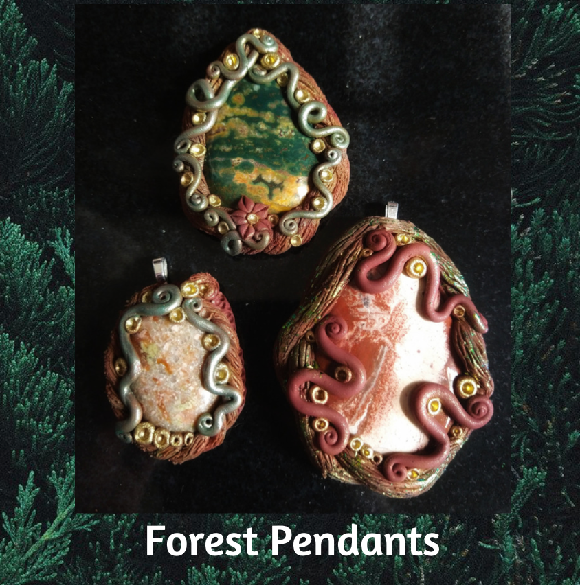Make These Unique Forest Pendants with Polymer Clay