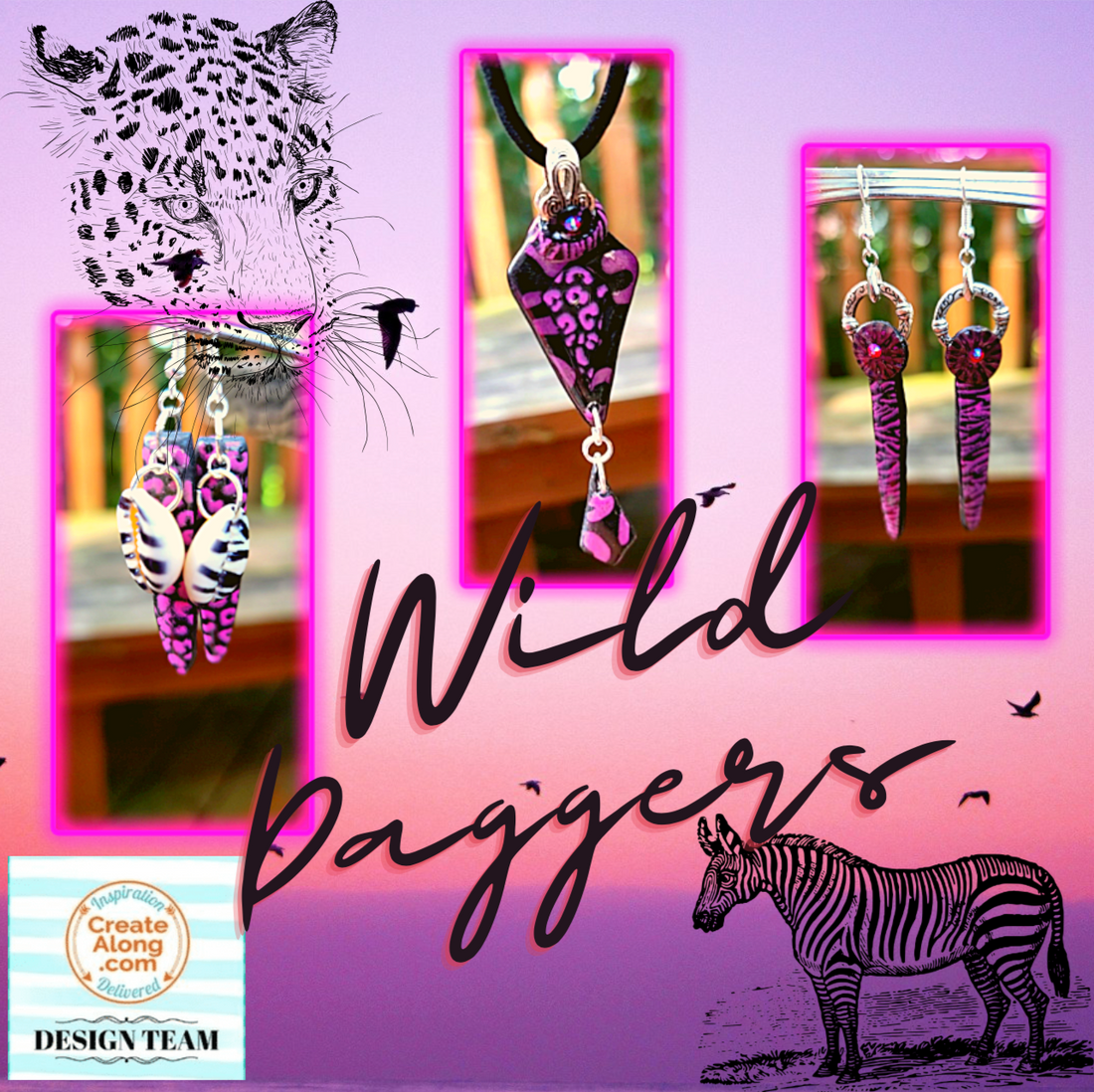 Make Wild Animal Print Dagger Jewelry with Polymer Clay,  Plus New Videos!
