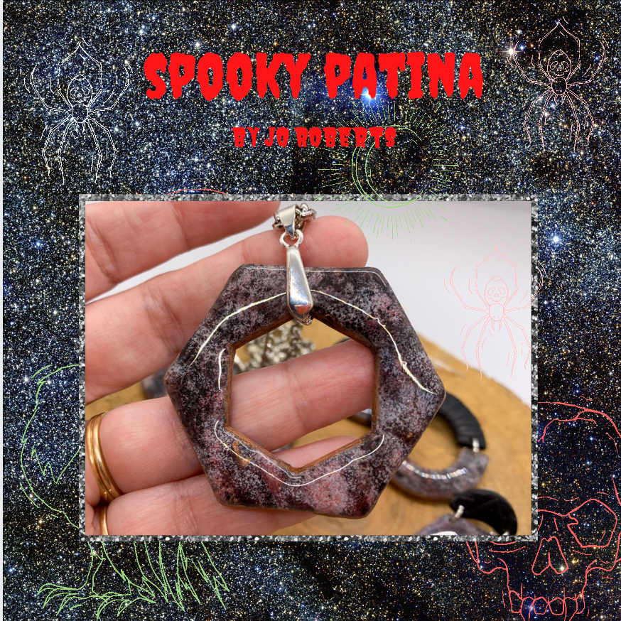 Make Spooky Patina Polymer Clay Jewelry